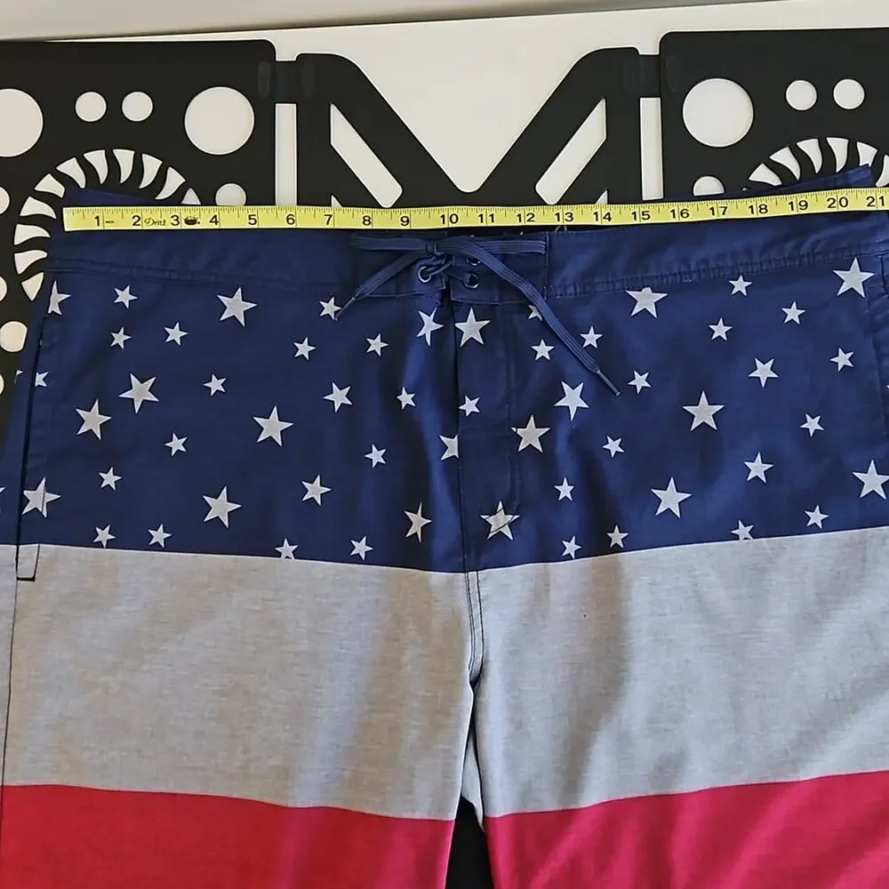 Travis Mathew USA Stars‎ Stripes Swim Board Shorts MINOR FLAWS | Men's 42
